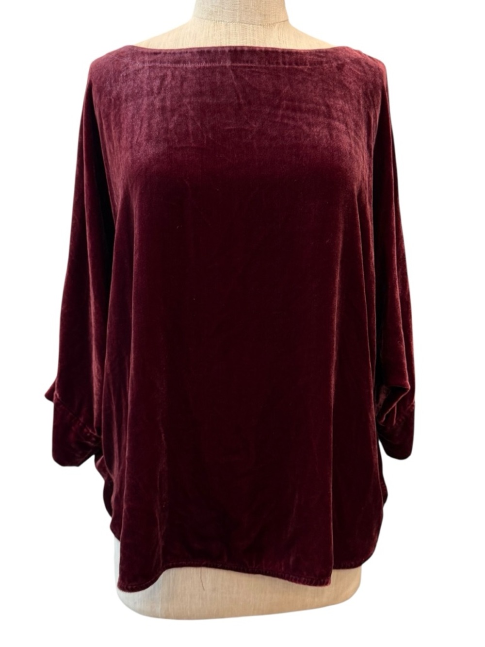 Eileen Fisher velvet relaxed fit blouse